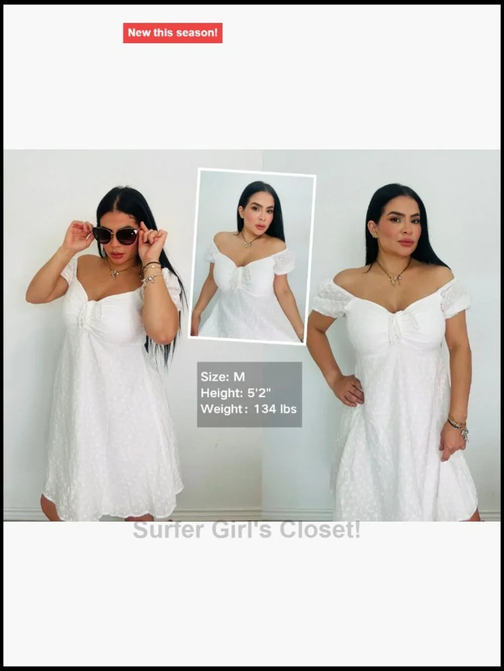 Plus Size Puff Sleeve Eyelet Sundress Casual Babydoll Mini Dress Smocked